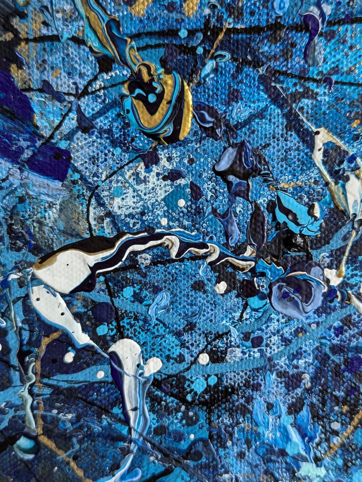 Non tutto ciò che è fratturato è rotto, quadro originale, paesaggio, contemporaneo - Landscape Painting Nero di Lucy Moore