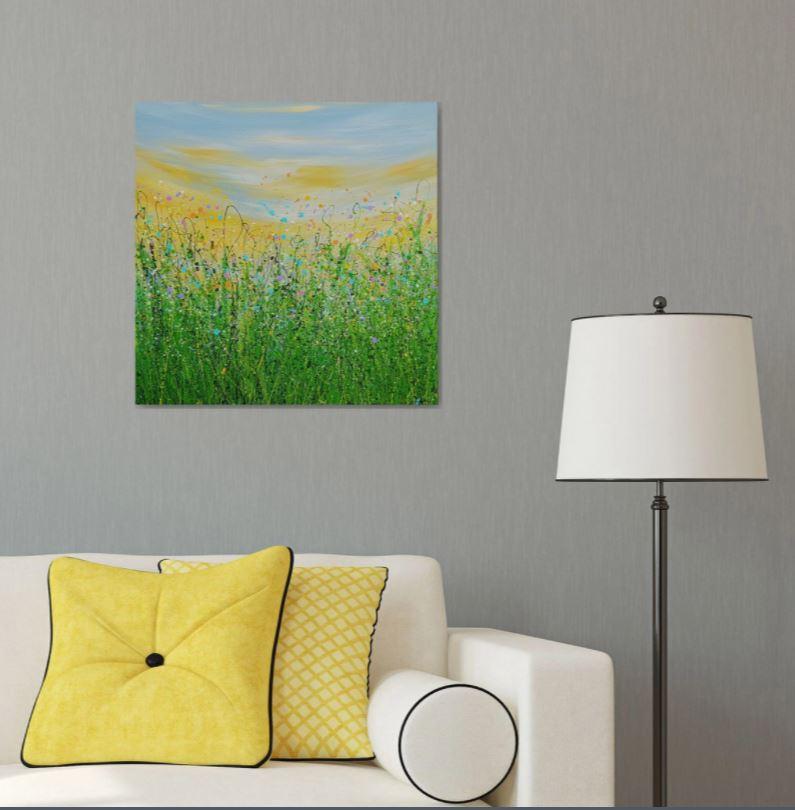 Pastelli all'alba - Painting Astratto di Lucy Moore