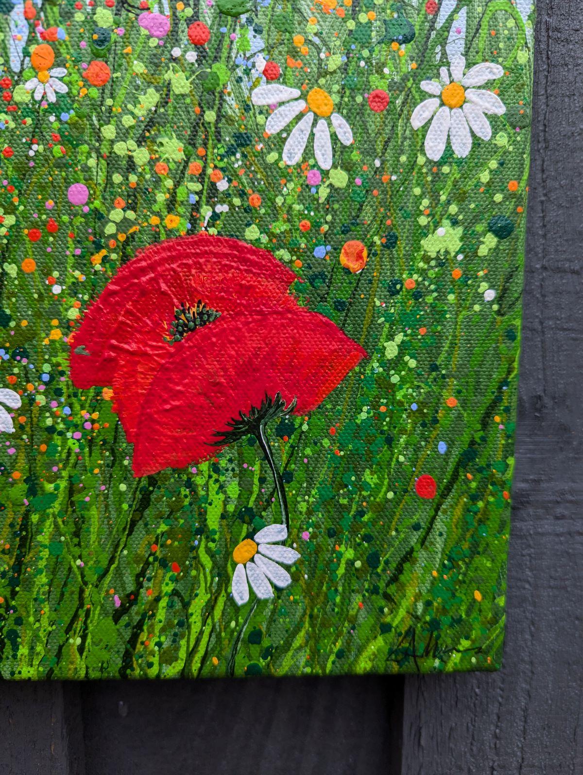 Poppy Meadow Delight #2, quadro originale, paesaggio, contemporaneo in vendita 5