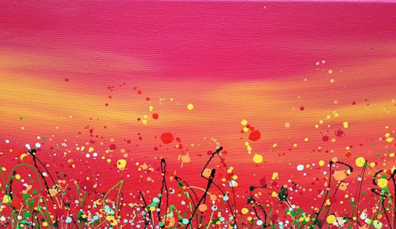 ca, Original colourful painting, landscape work - Abstract Painting by Lucy Moore