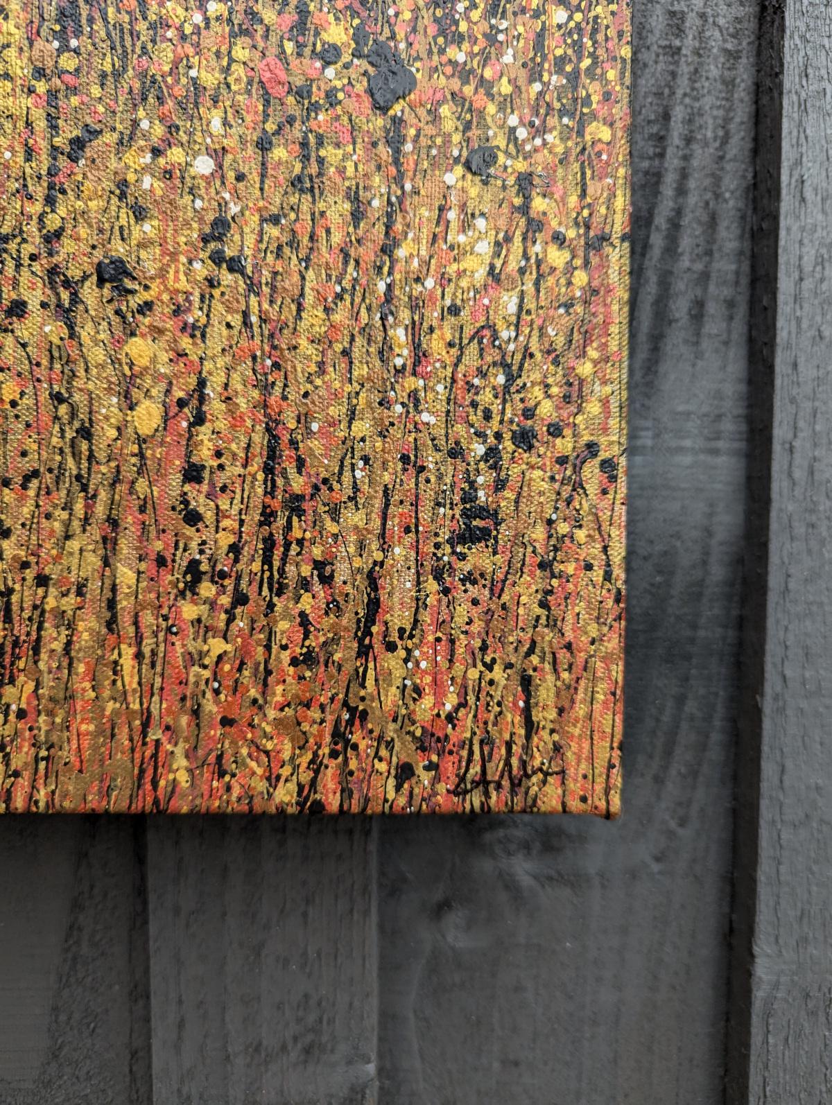 Rose Gold Radiance, Originalgemälde, Landschaft, zeitgenössisch – Painting von Lucy Moore