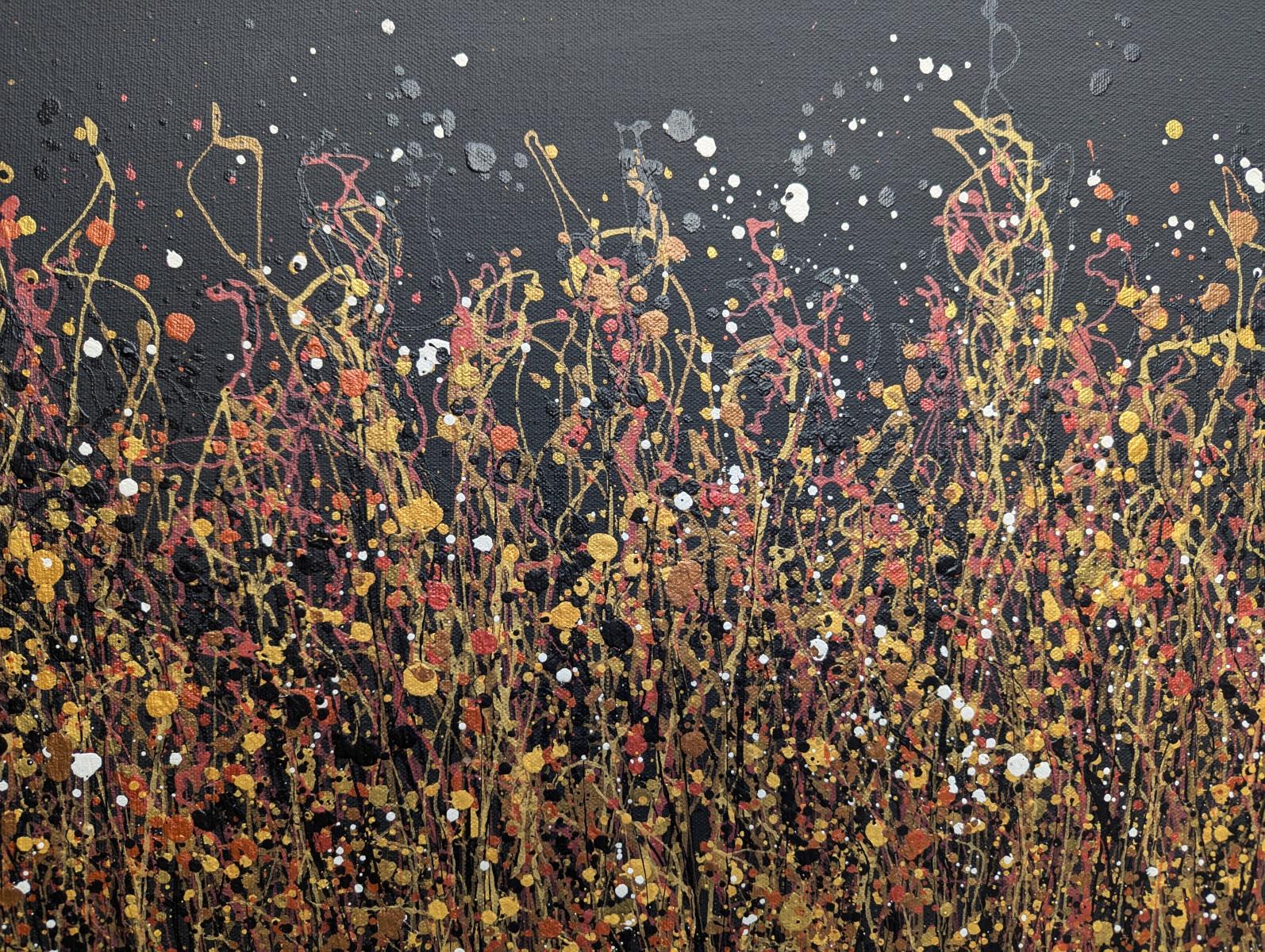 Rose Gold Radiance, Originalgemälde, Landschaft, zeitgenössisch (Braun), Landscape Painting, von Lucy Moore