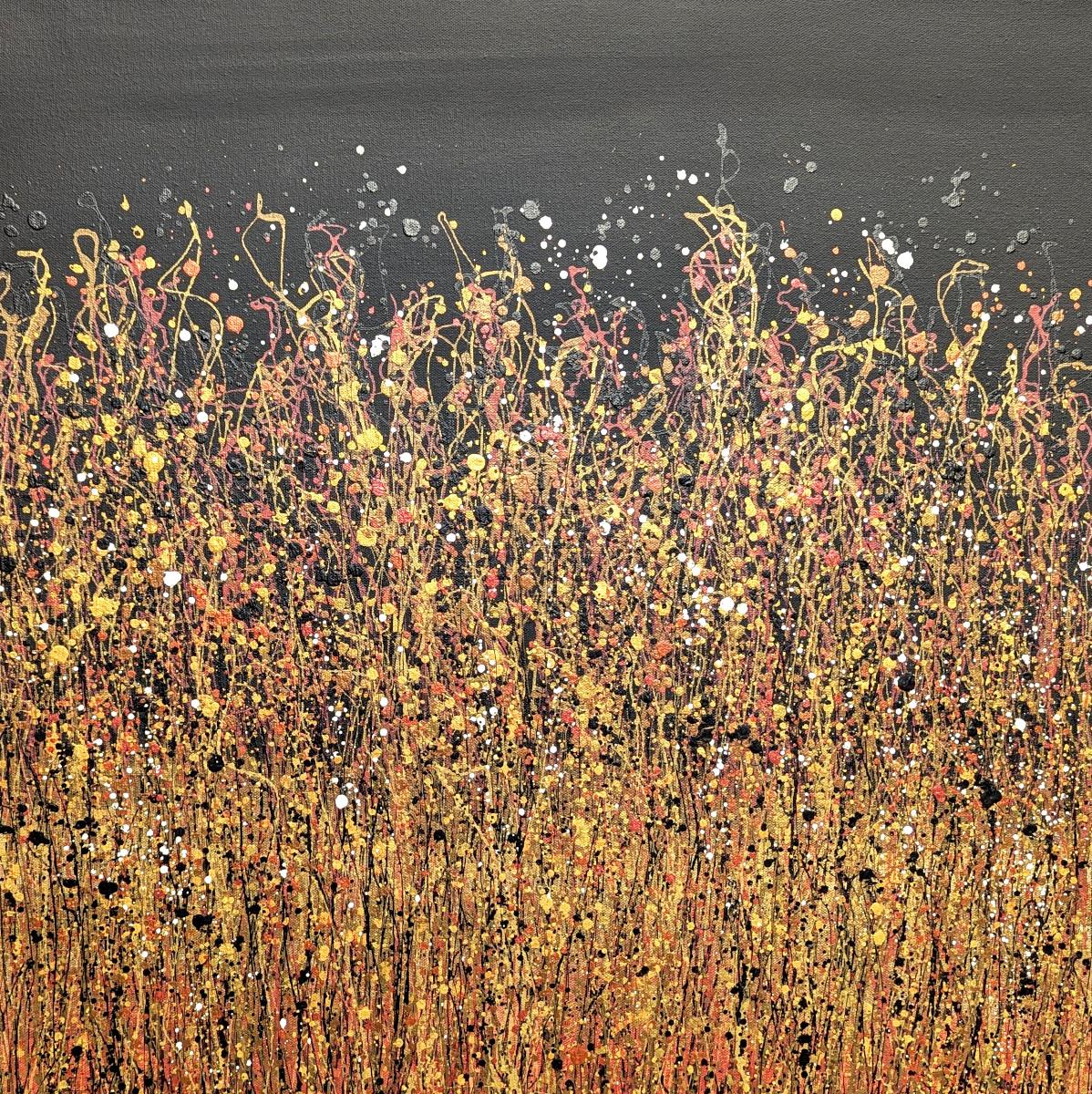 Lucy Moore Landscape Painting – Rose Gold Radiance, Originalgemälde, Landschaft, zeitgenössisch