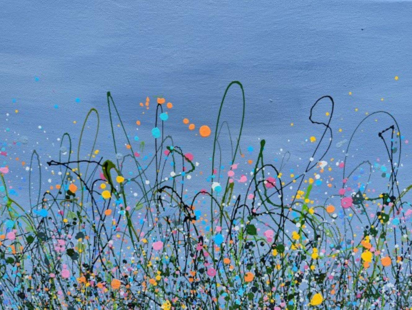 Serendipity #6, Pintura original abstracta, paisaje colorido - Painting de Lucy Moore