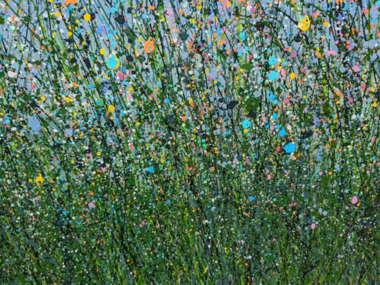 Serendipity #6, Pintura original abstracta, paisaje colorido - Painting Abstracto de Lucy Moore
