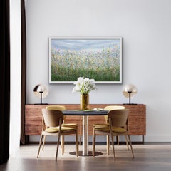 Serene Light Meadows, Bright Floral Landscapes Paintings, Flower Artwork
