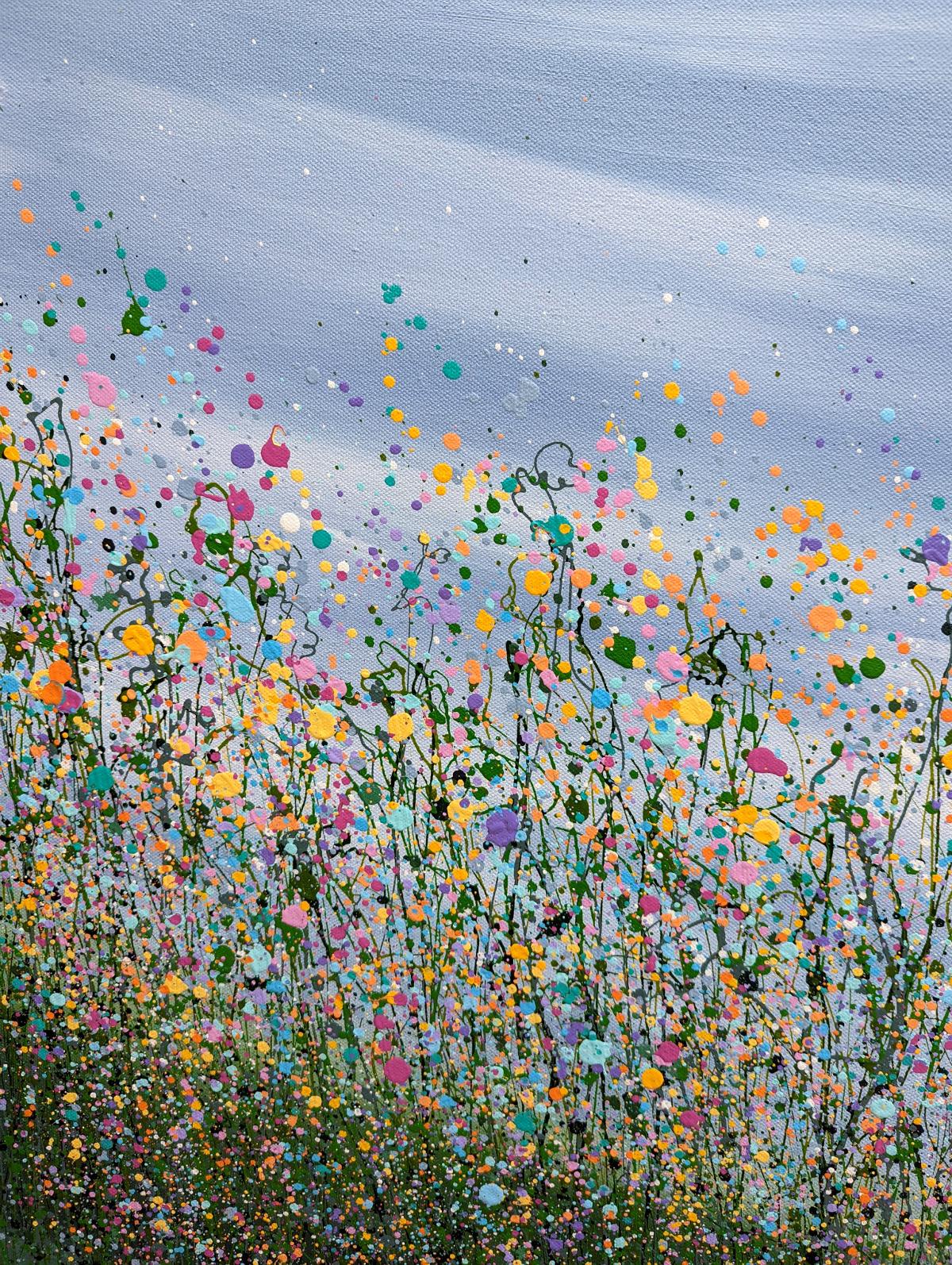 Serene Light Meadows, Bright Floral Landscapes Paintings, Flower Artwork For Sale 3