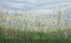Serene Light Meadows, Bright Floral Landscapes Paintings, Flower Artwork
