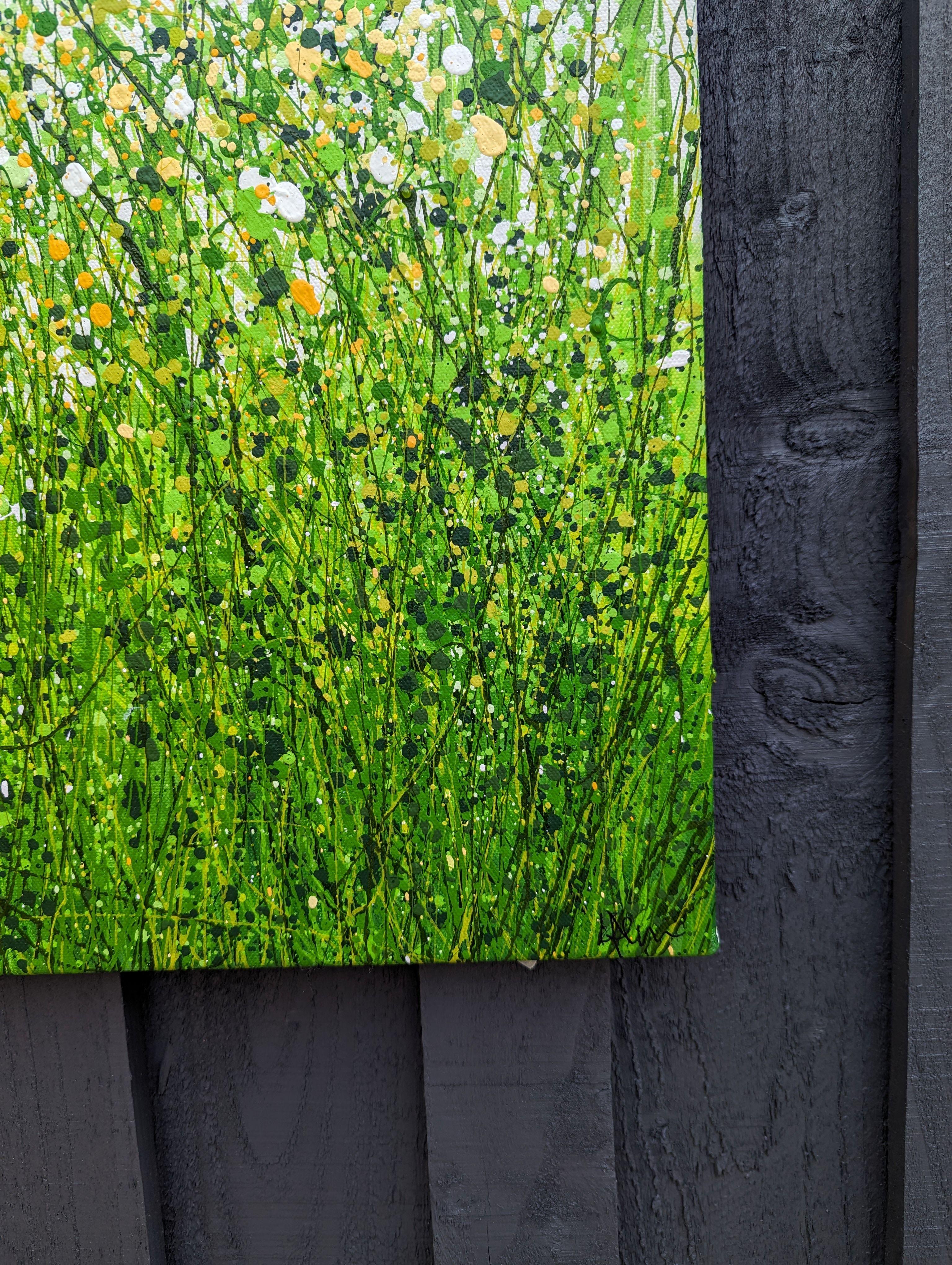 Prato sereno #3, Pittura, Acrilico su tela - Abstract Painting Verde di Lucy Moore