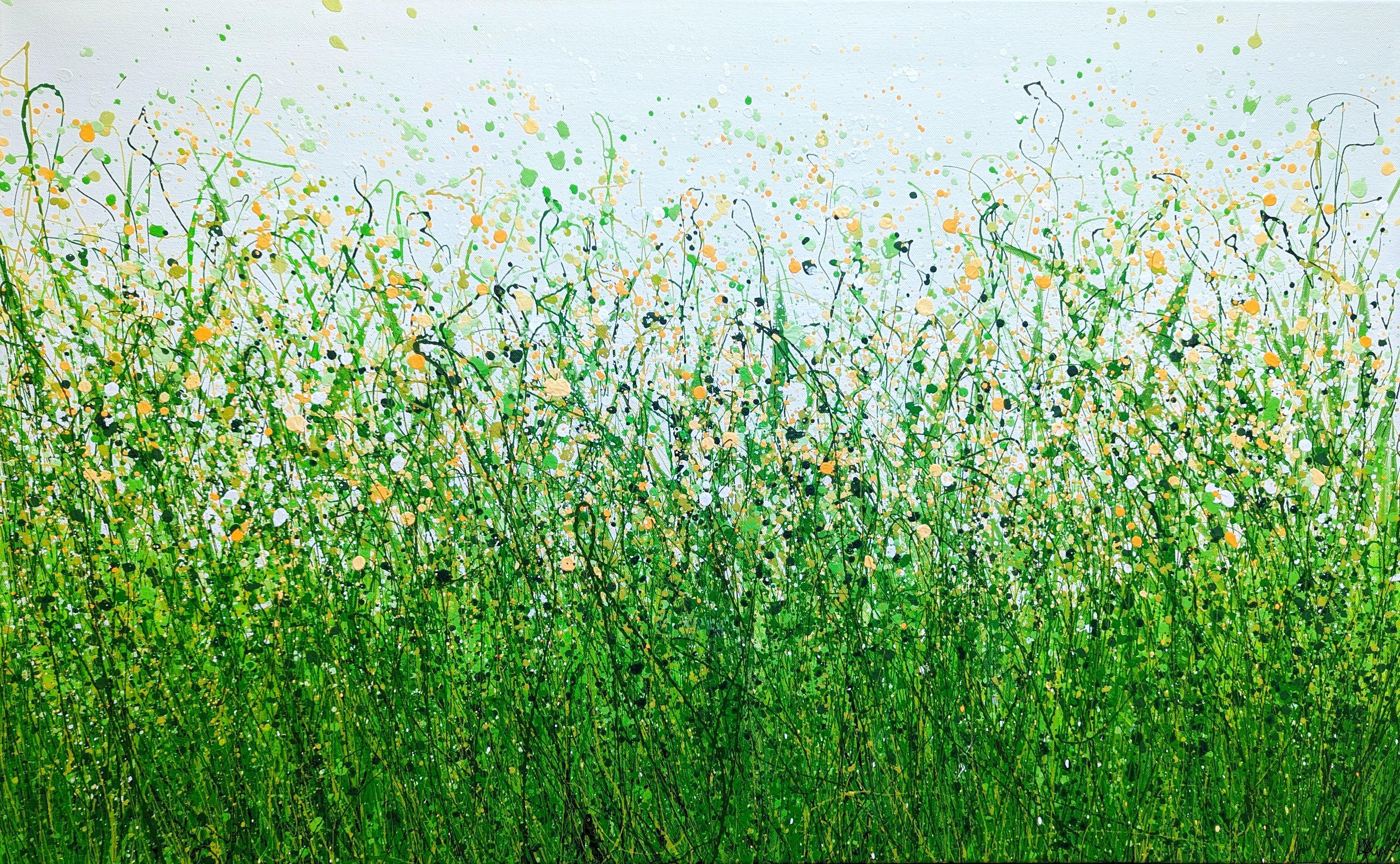 Abstract Painting di Lucy Moore - Prato sereno #3, Pittura, Acrilico su tela