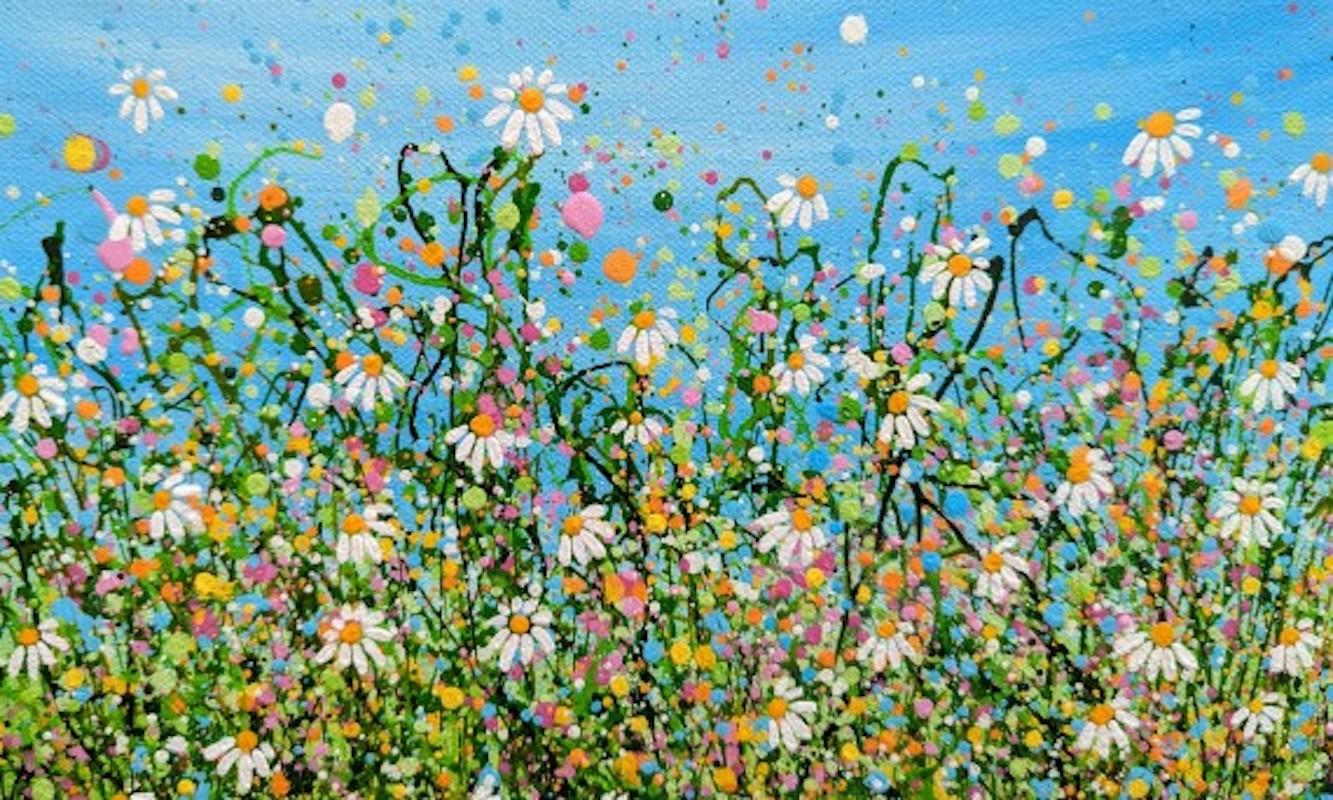 Entrez dans le printemps, peinture originale, art abstrait, art abordable, paysage - Vert Abstract Painting par Lucy Moore