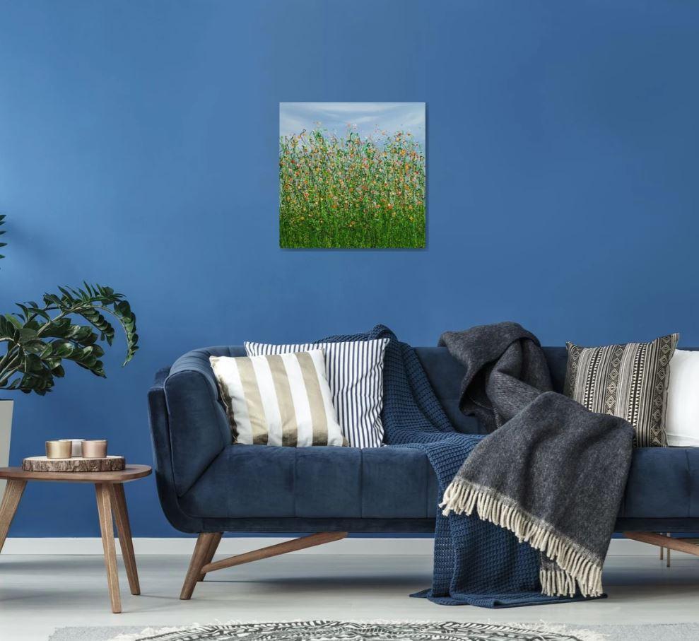Abbraccio caldo dell'estate, quadro originale, paesaggio, contemporaneo in vendita 3