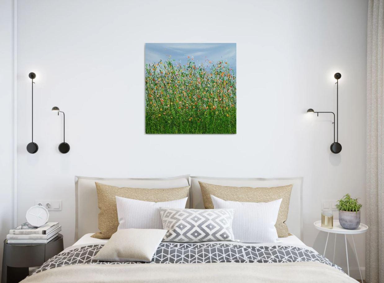 Abbraccio caldo dell'estate, quadro originale, paesaggio, contemporaneo in vendita 5