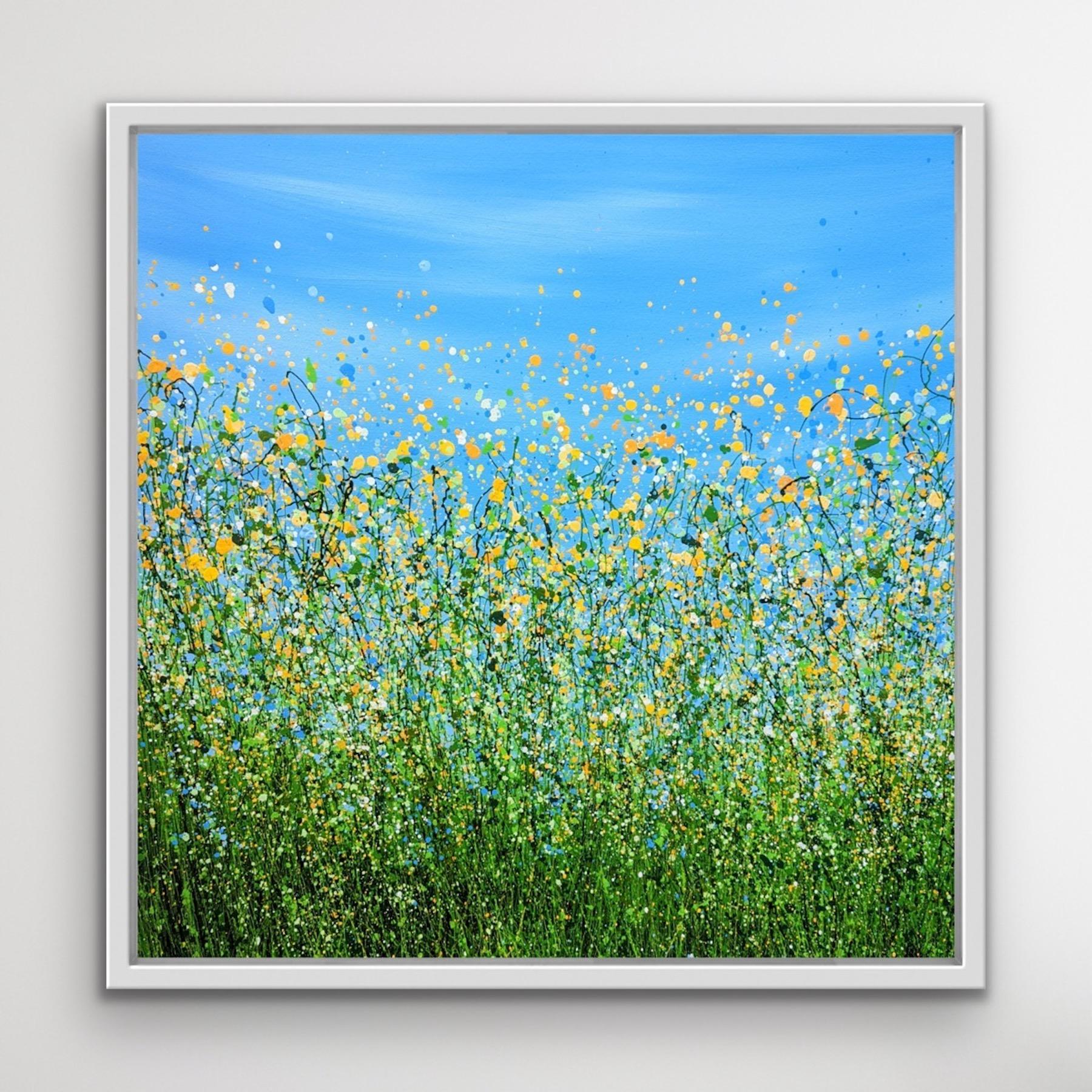 Sunny Side Up #3, Abstract Expressionist Landscape Painting, Meadow Painting For Sale 2