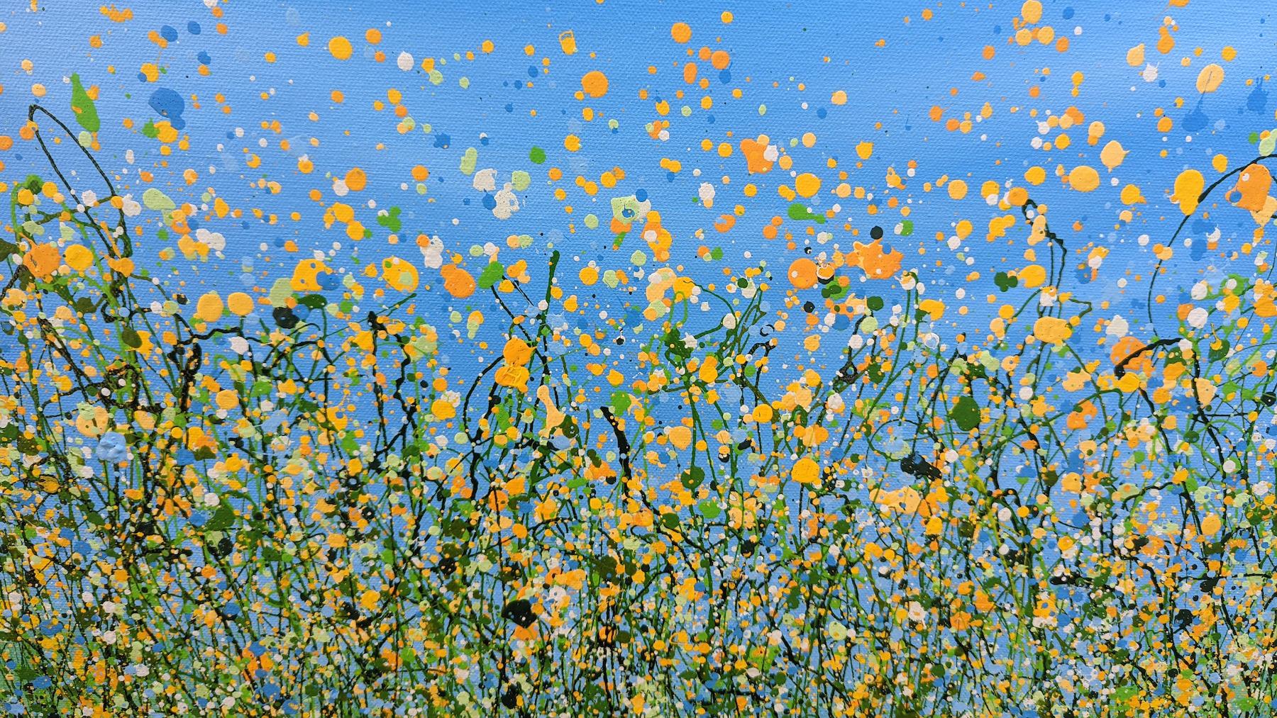 Sunny Side Up #3, Abstract Expressionist Landscape Painting, Meadow Painting For Sale 4