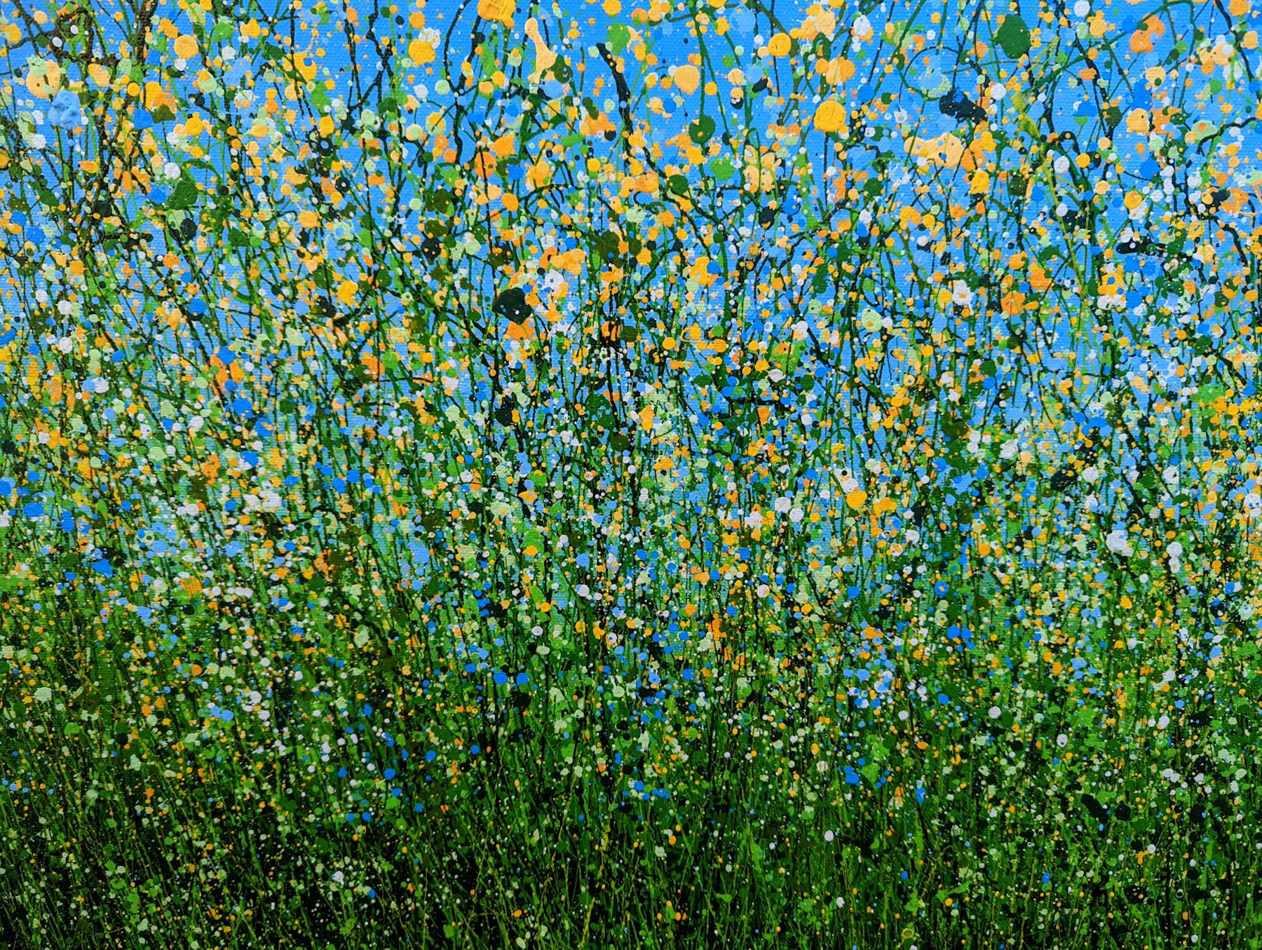 Sunny Side Up #3, Abstract Expressionist Landscape Painting, Meadow Painting For Sale 6