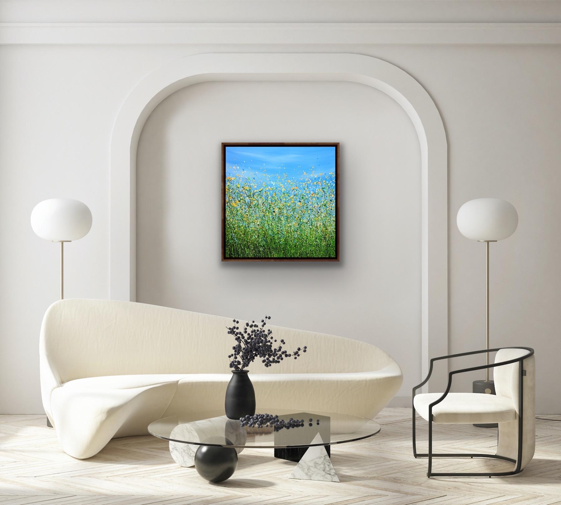 Sunny Side Up #3, Abstract Expressionist Landscape Painting, Meadow Painting For Sale 8