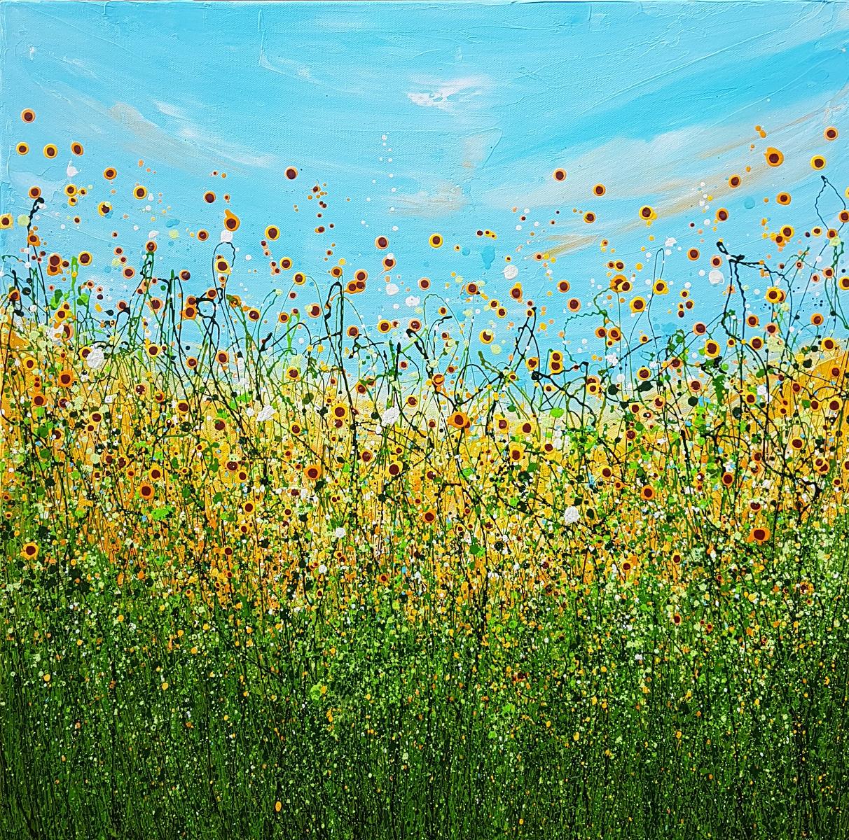 Lucy Moore Abstract Painting - Sunshine Meadow