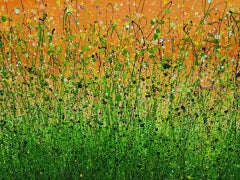 Tangerine Dream 3, Lucy Moore, Original Floral Landscape Painting, Affordable