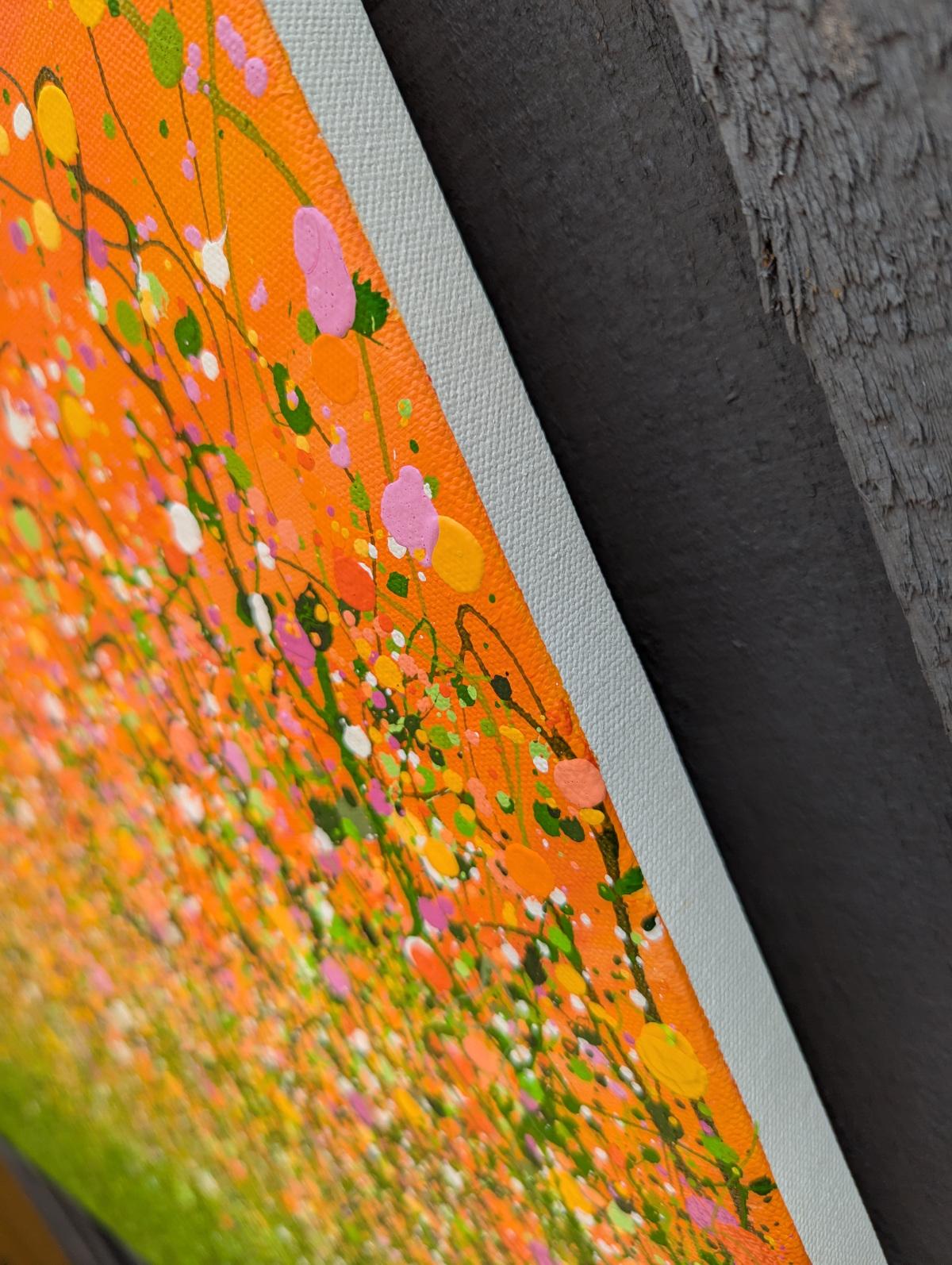 Tangerine Summer Dreaming, original painting, landscape, contemporary For Sale 2