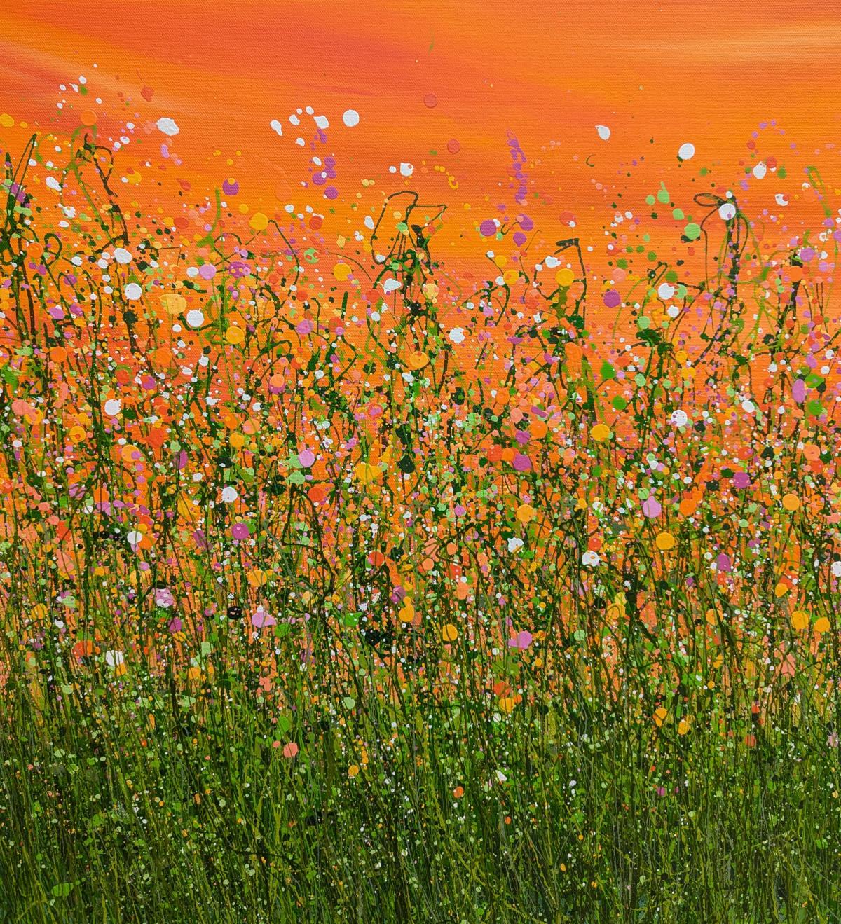 Tangerine Summer Dreaming, original painting, landscape, contemporary For Sale 3