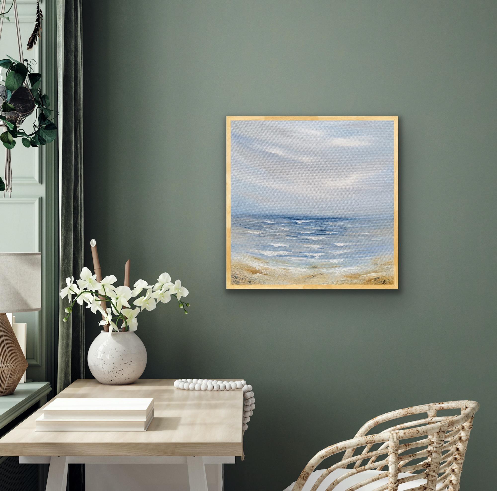 The Calm Before The Storm #3, Original painting, Seascape, landscape, Beach For Sale 3
