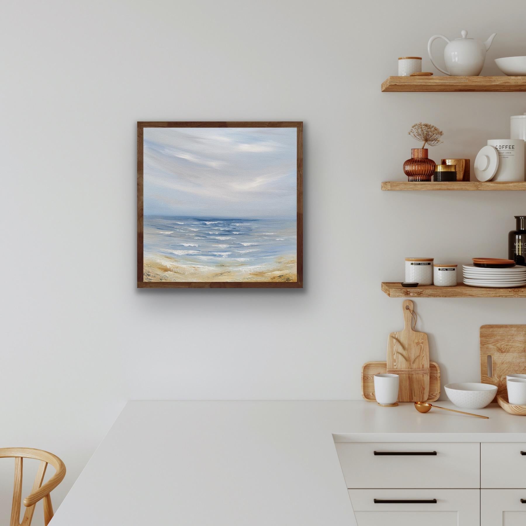 The Calm Before The Storm #3, Original painting, Seascape, landscape, Beach For Sale 4