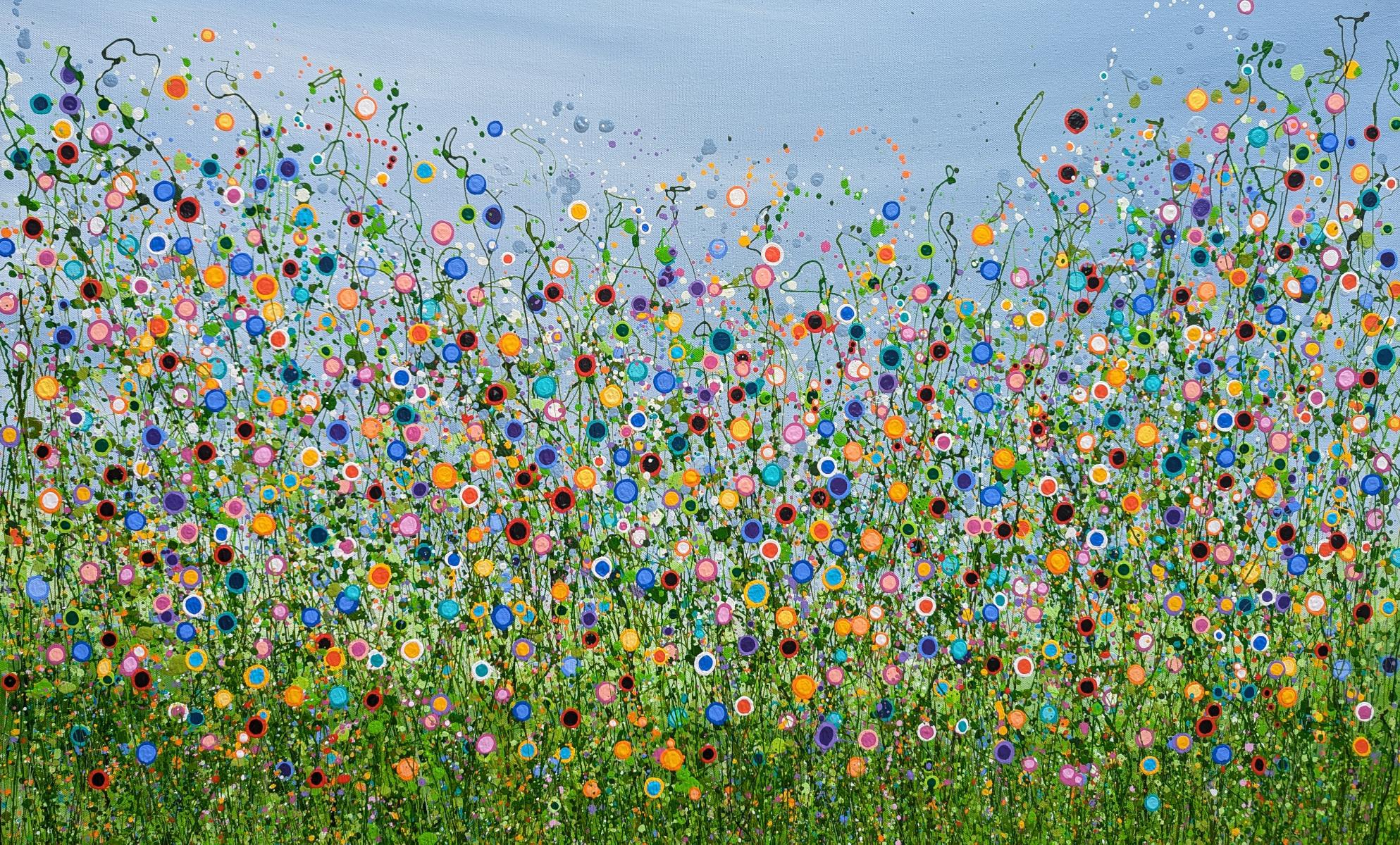 Thriving Amongst The Chaos, Originalgemälde, Landschaft, zeitgenössisch (Grau), Landscape Painting, von Lucy Moore