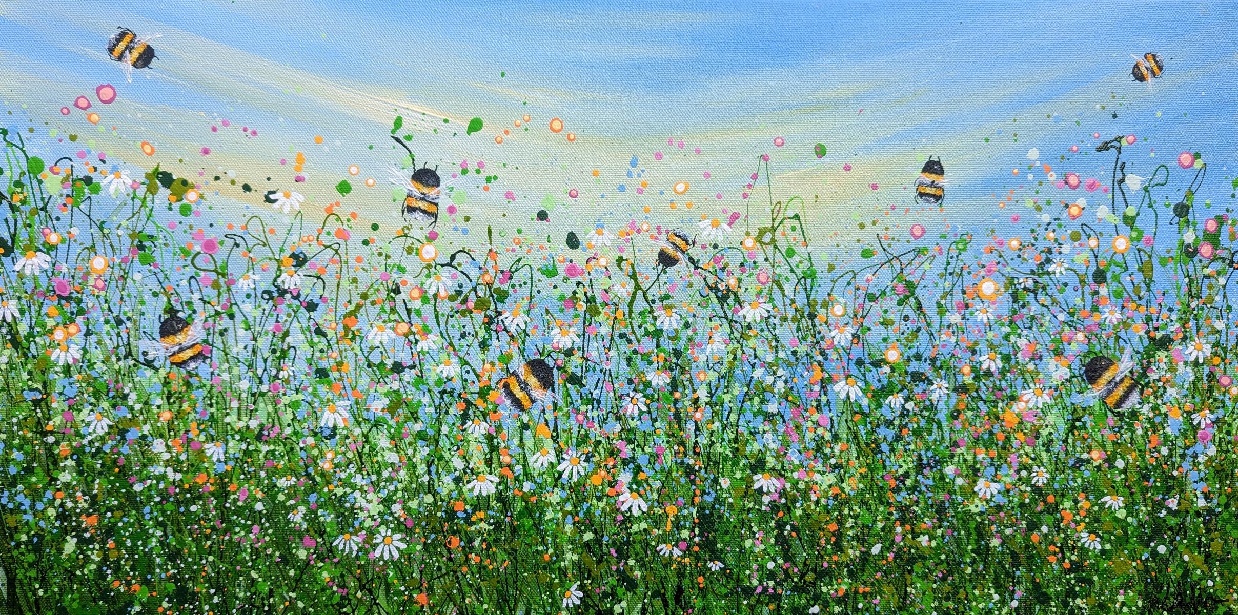 Lucy Moore Landscape Painting - To Bee Wild and Free #5, Abstract Nature Painting, Original Contemporary Artwork