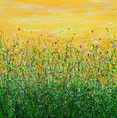 Tropical Crush Meadow #4, Lucy Moore, Floral painting, Original art