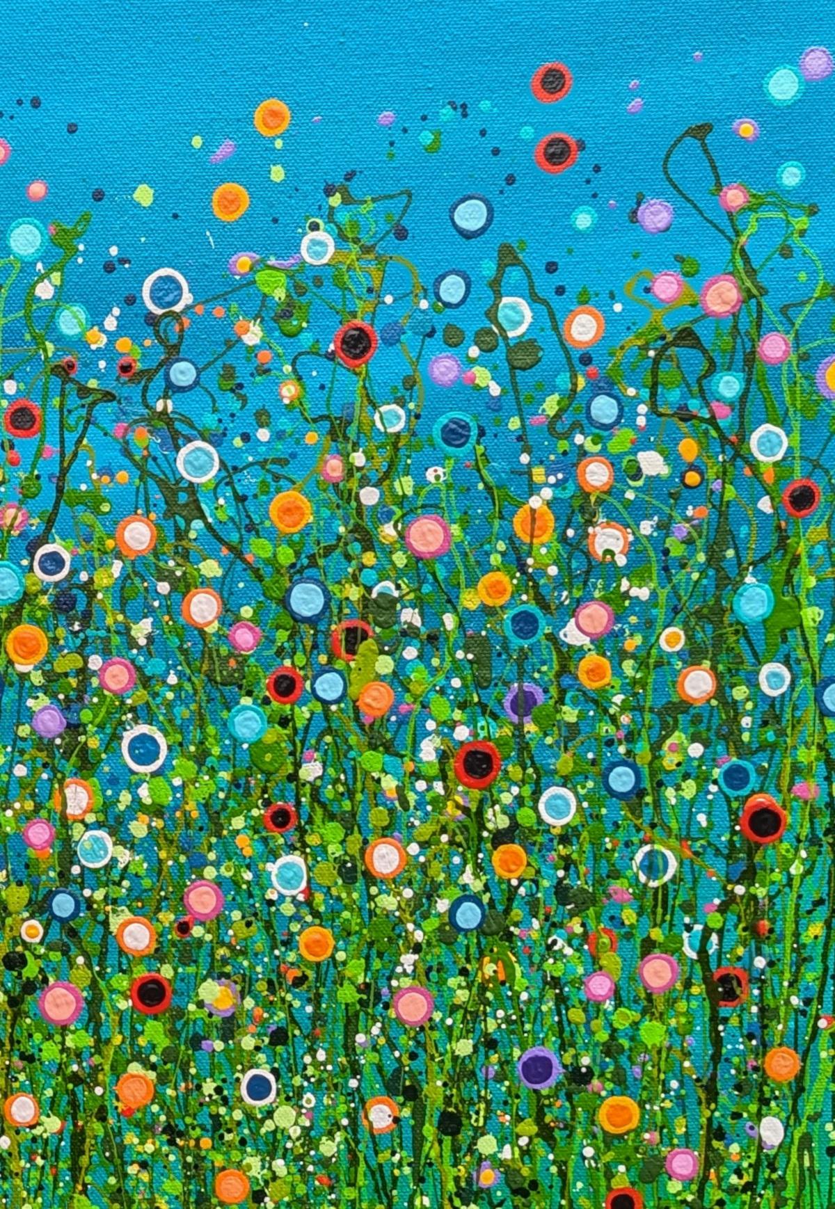 Turquoise Chaos #4, original painting, landscape, contemporary For Sale 4