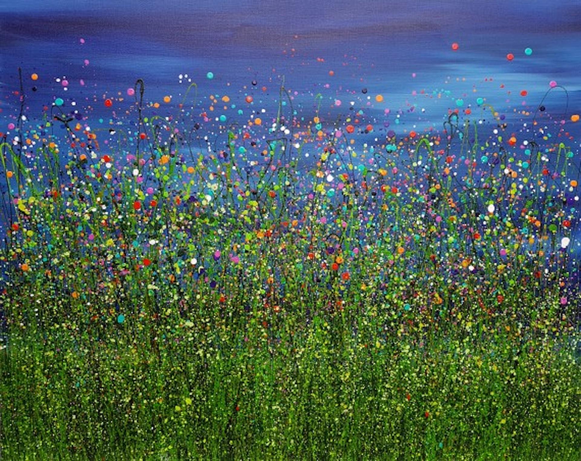 Twilight Flourish - 9, Lucy Moore, Original Floral Landscape Painting, Artwork