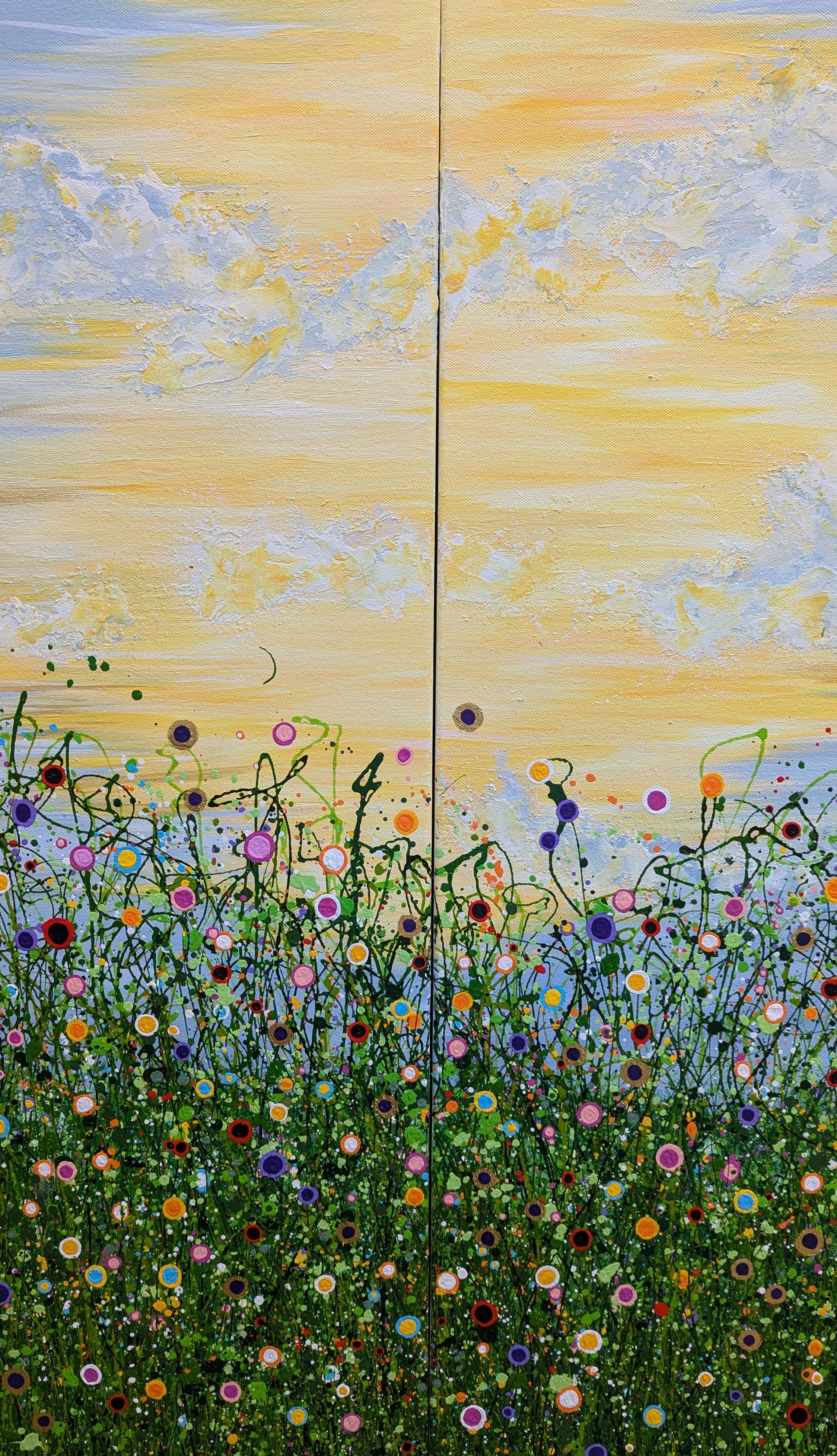 What Tomorrow Brings - Dittico, dipinto originale, paesaggio, contemporaneo in vendita 6