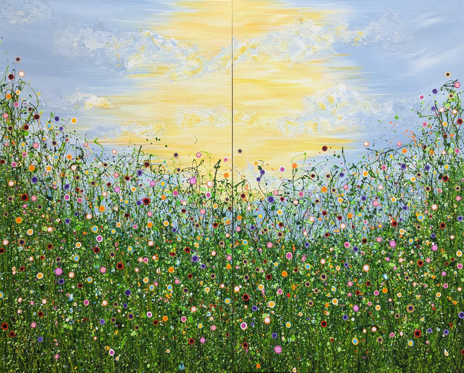 What Tomorrow Brings - Dittico, dipinto originale, paesaggio, contemporaneo - Painting di Lucy Moore