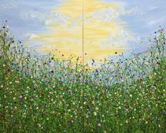 What Tomorrow Brings - Diptych, original painting, landscape, contemporary