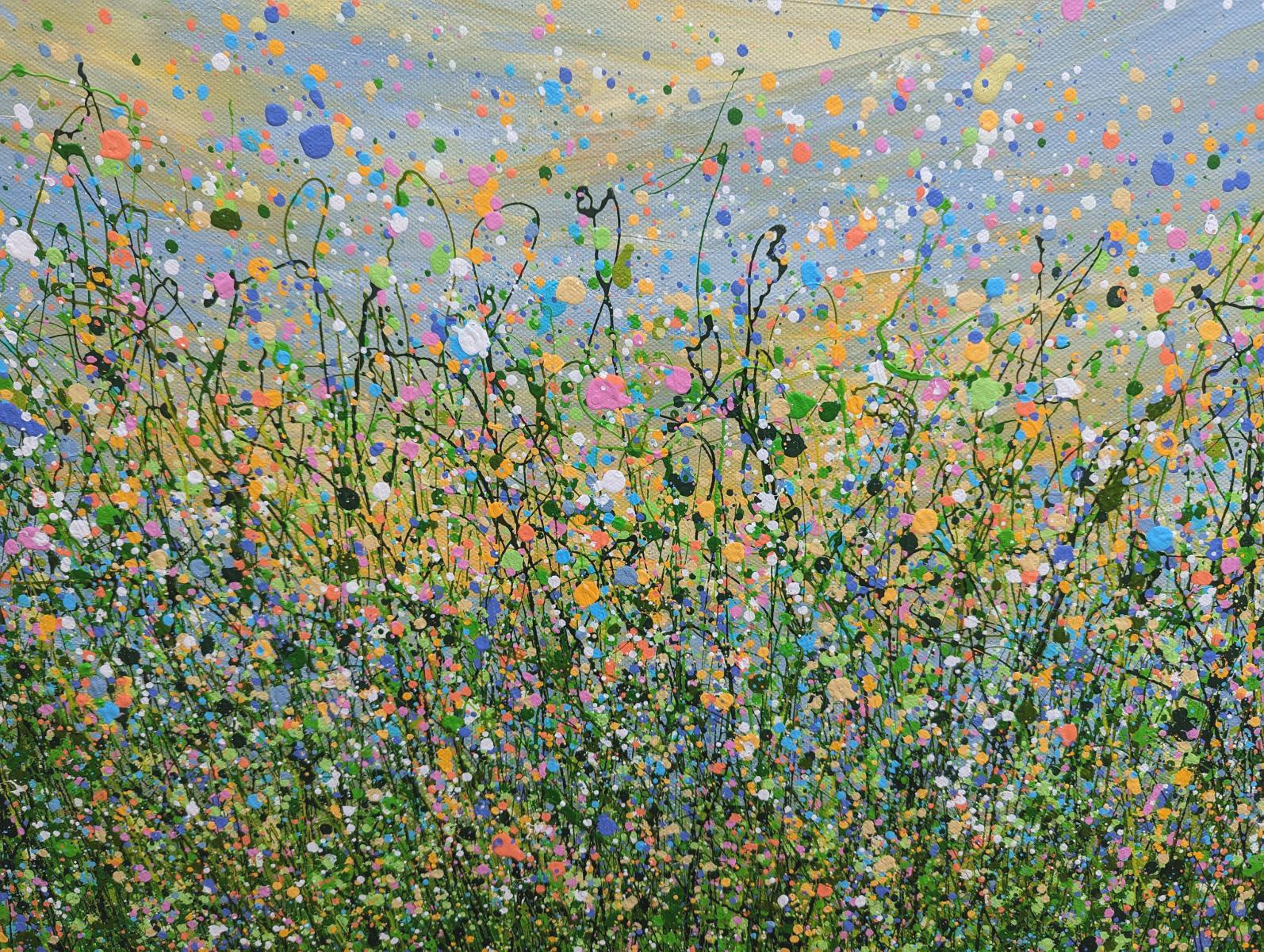 What's the Story Morning Glory, Spring Meadow Painting, Abstract Landscape Art For Sale 3