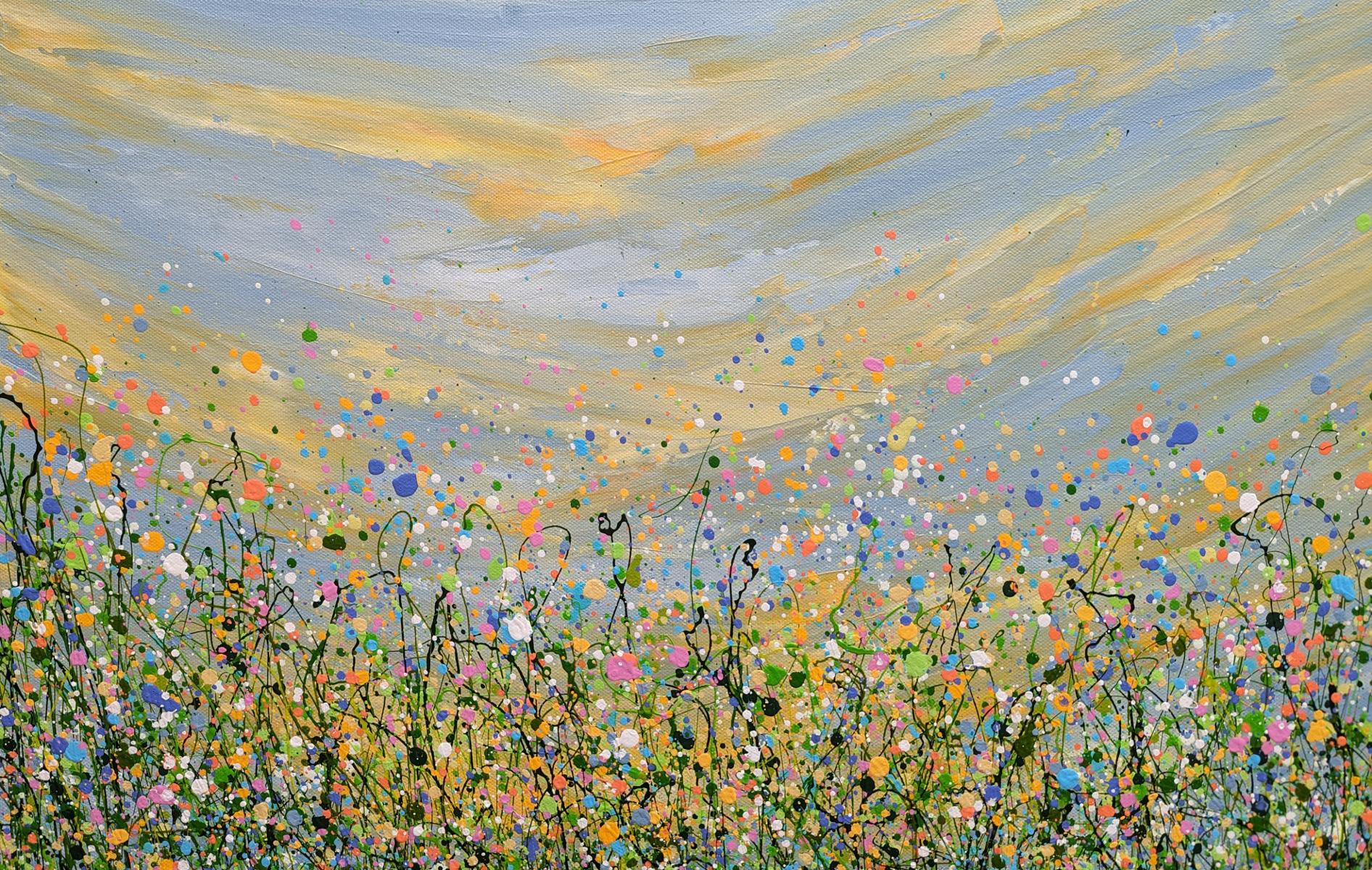 What's the Story Morning Glory, Spring Meadow Painting, Abstract Landscape Art For Sale 4