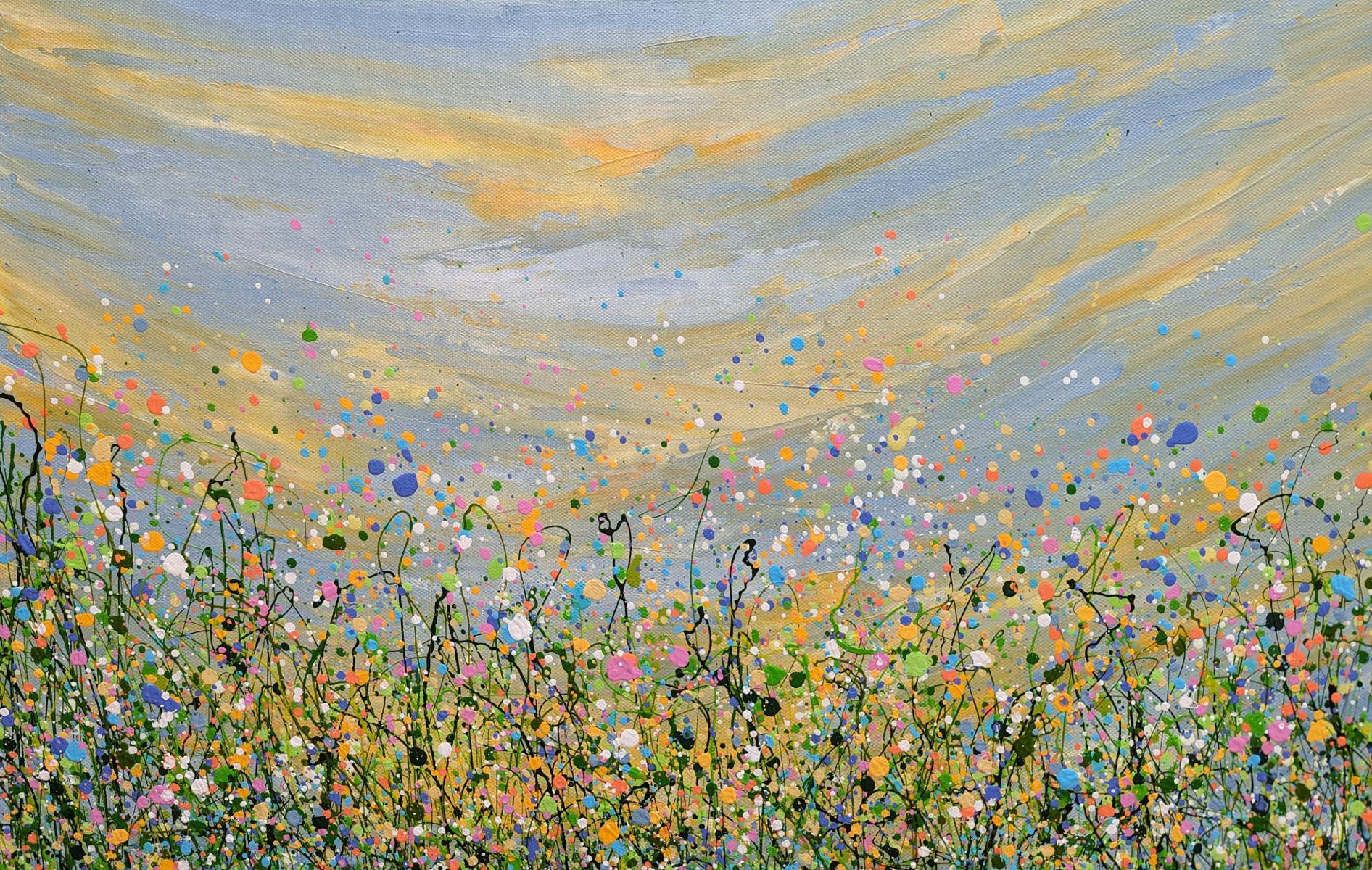 What's the Story Morning Glory, dipinto di un prato di primavera, arte astratta del paesaggio in vendita 2