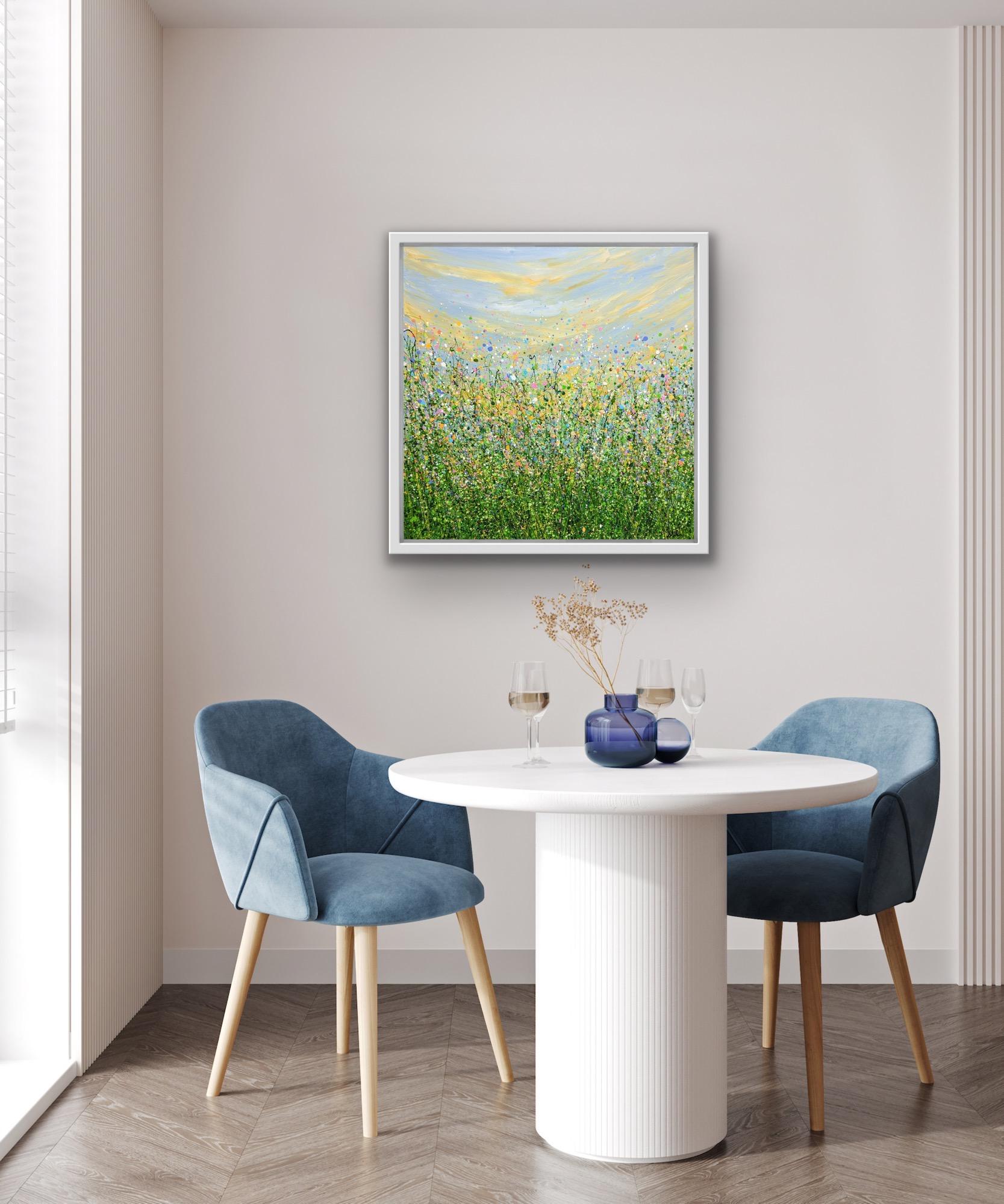 What's the Story Morning Glory, Spring Meadow Painting, Abstract Landscape Art For Sale 5