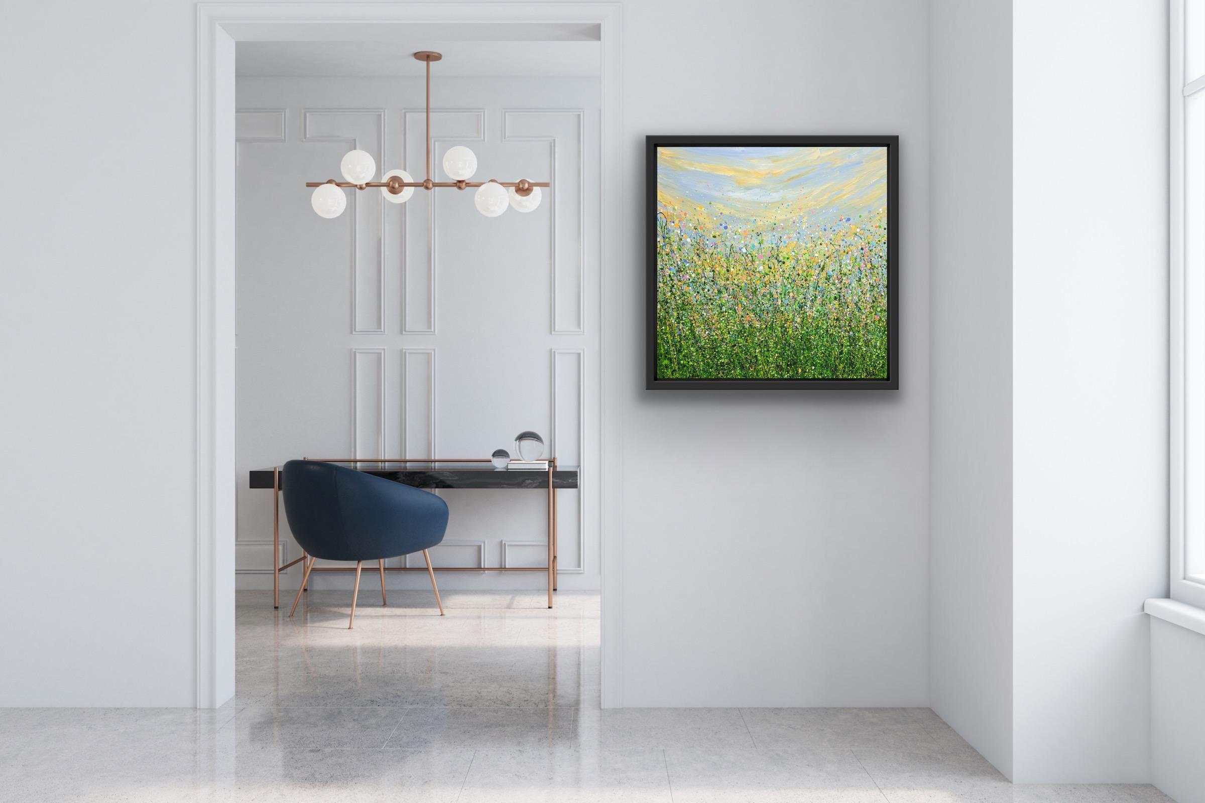 What's the Story Morning Glory, Spring Meadow Painting, Abstract Landscape Art For Sale 6