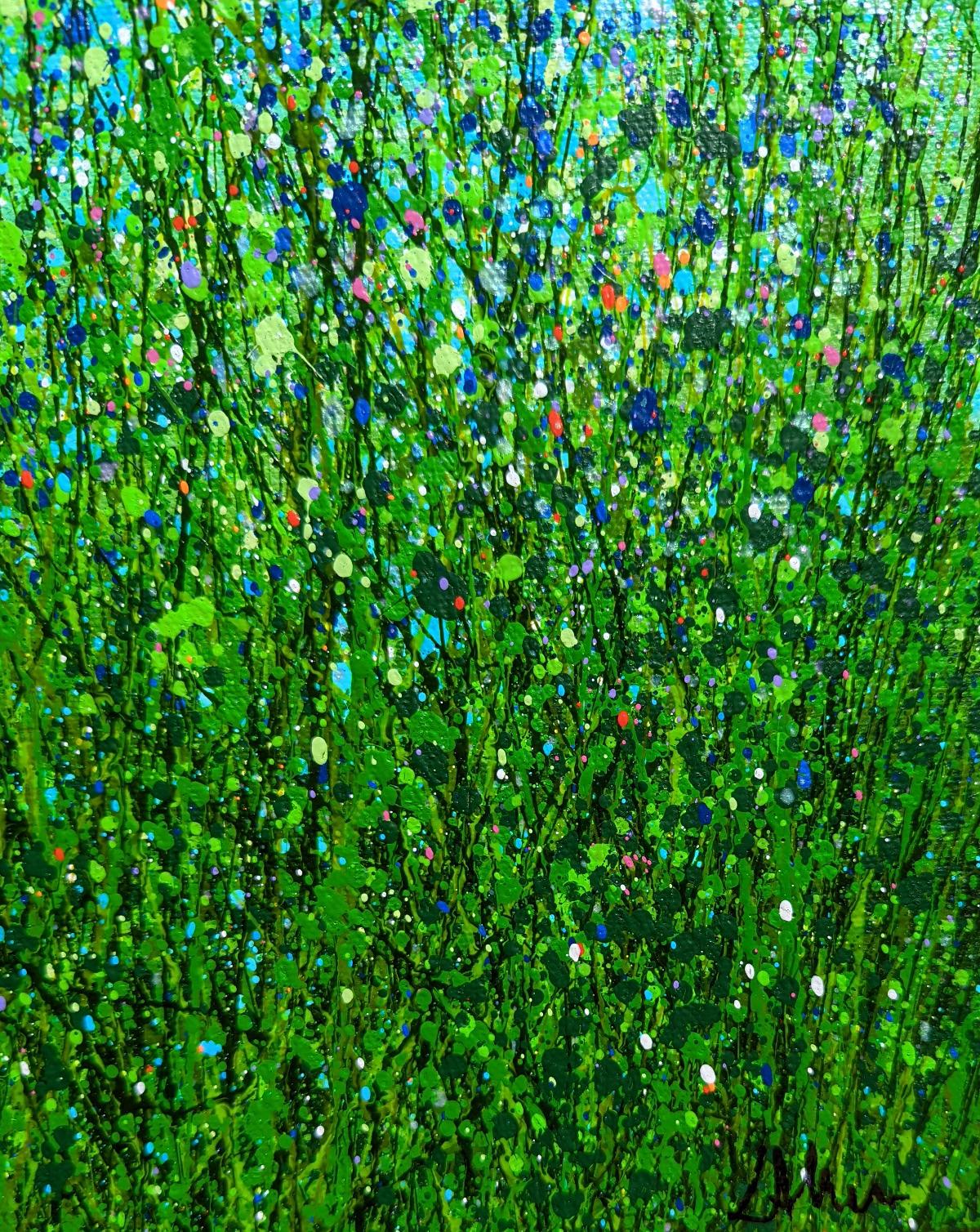 Cuando caen las noches de verano de Lucy Moore, Arte contemporáneo, Floral y Botánico en venta 4