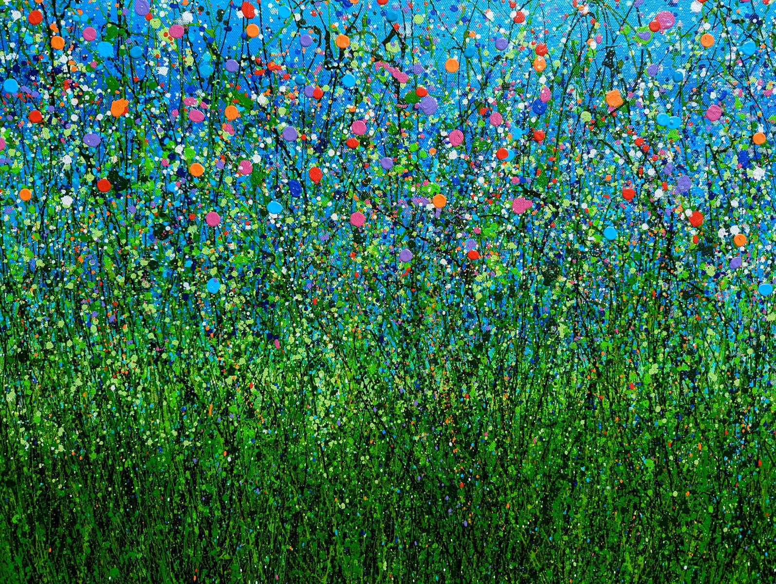 Cuando caen las noches de verano de Lucy Moore, Arte contemporáneo, Floral y Botánico en venta 5
