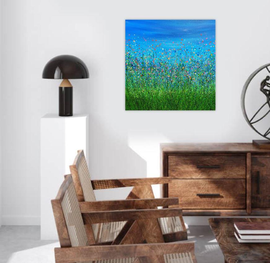 Cuando caen las noches de verano de Lucy Moore, Arte contemporáneo, Floral y Botánico en venta 7