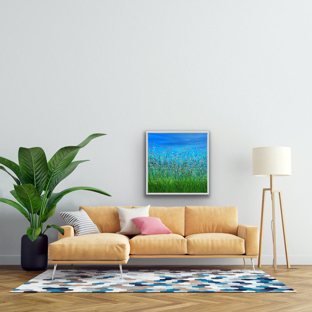 Cuando caen las noches de verano de Lucy Moore, Arte contemporáneo, Floral y Botánico en venta 8