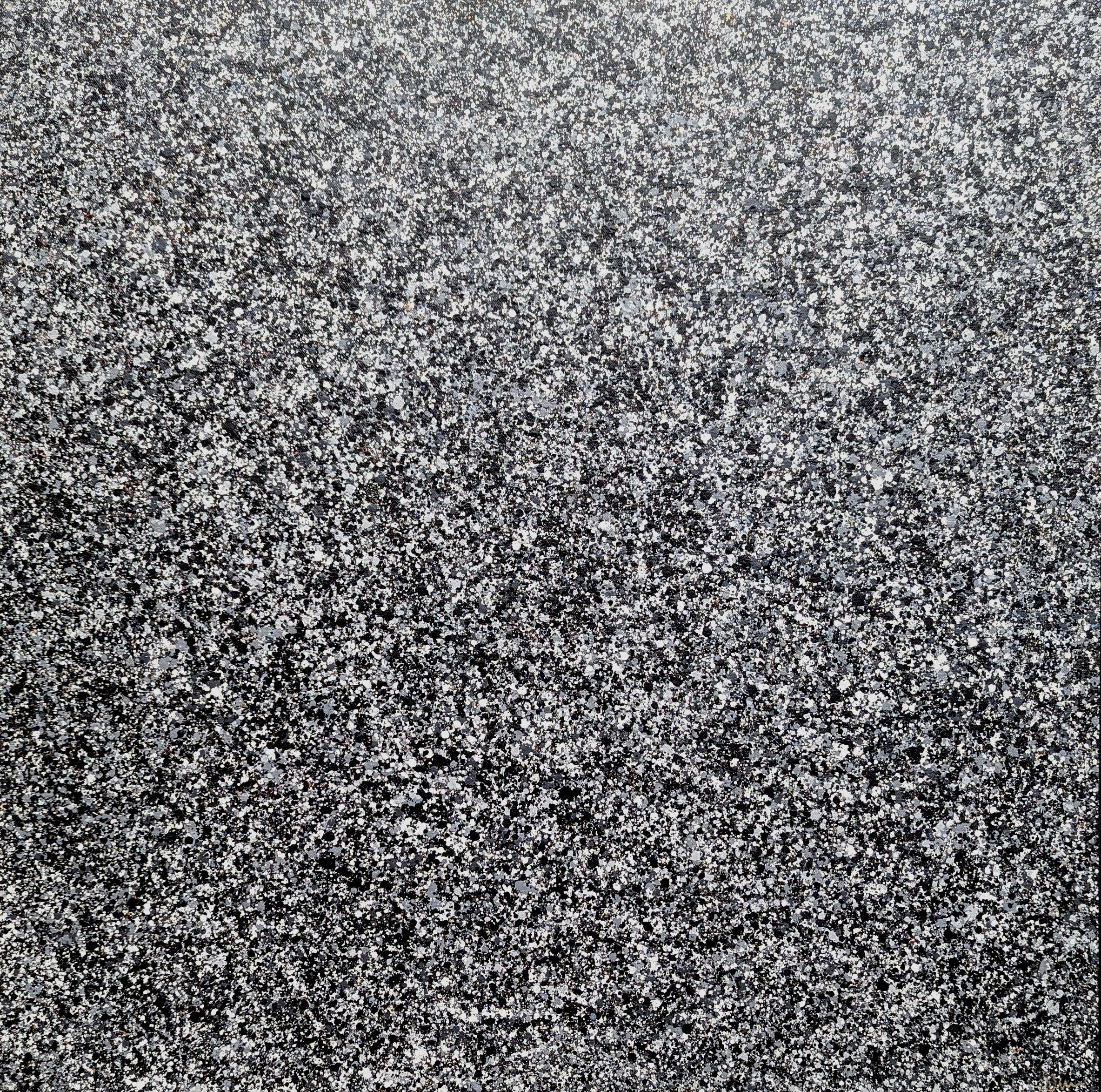 Abstract Painting di Lucy Moore - Rumore bianco - Cosa c'è sotto, Pittura, Acrilico su tela