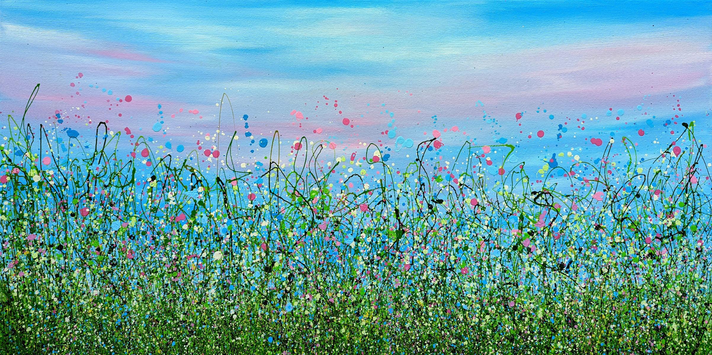 Wild & Free – Enchanted Meadows #4 by Lucy Moore, Landscape Painting, Floral 