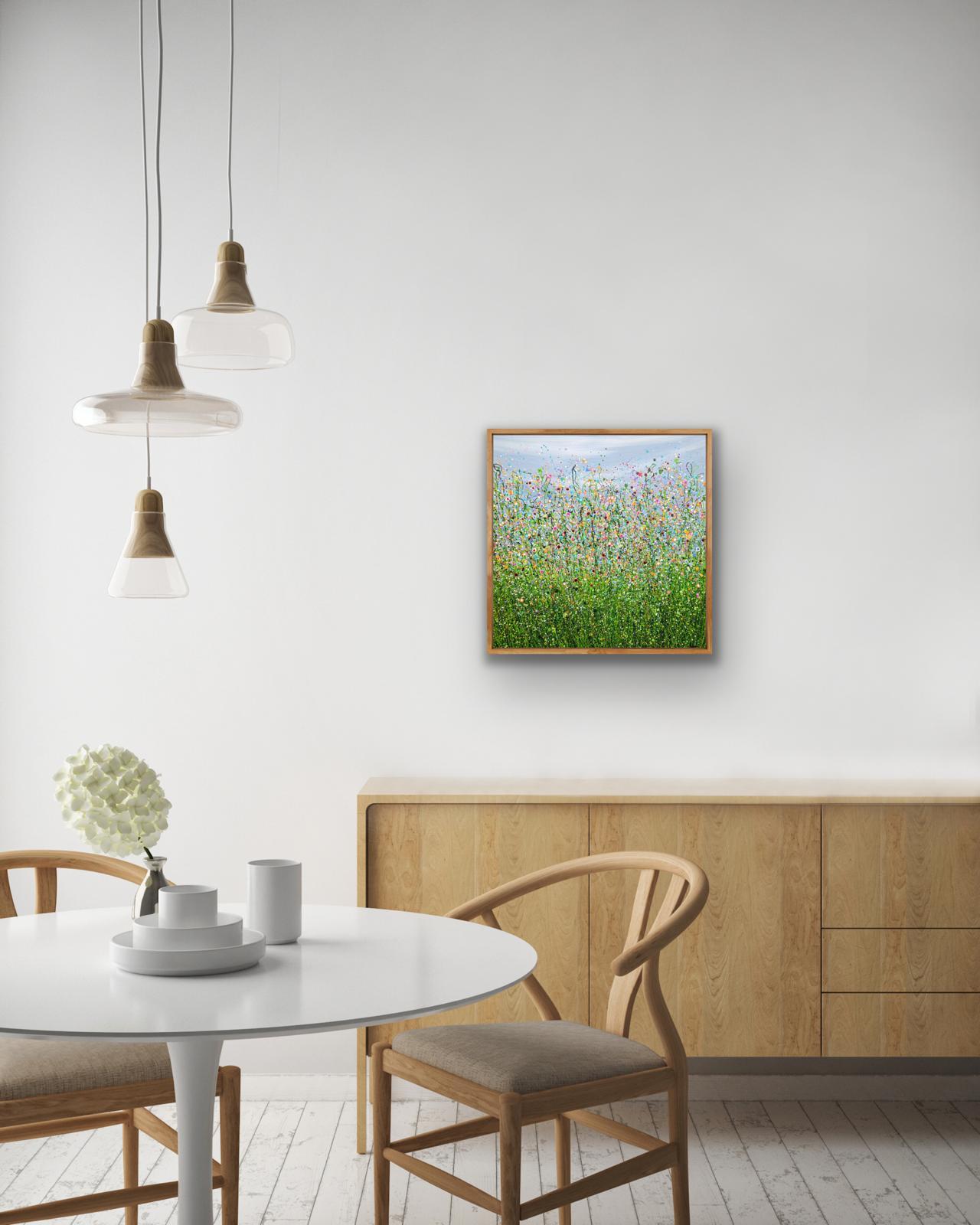 Wild Meadow Symphony #3, Original Painting, Flowers, Meadows, Sky For Sale 8