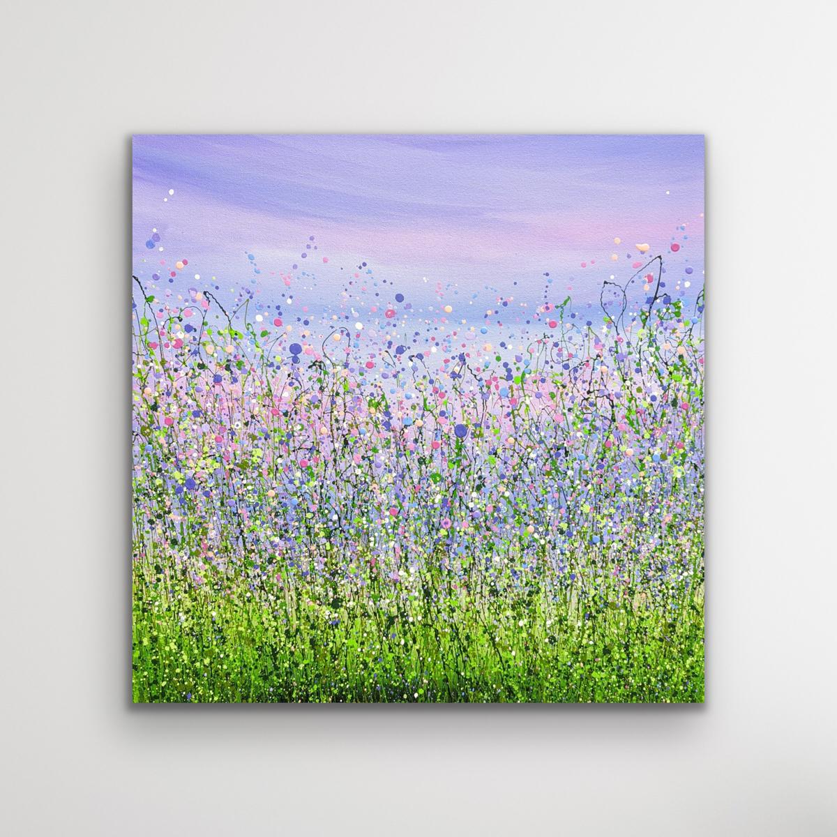 Wrapped Up In A Daydream #17, Expressionist Floral Landscape Painting, Meadows For Sale 2