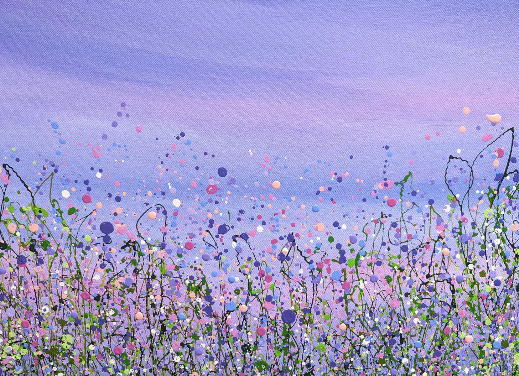 Wrapped Up In A Daydream #17, Expressionist Floral Landscape Painting, Meadows For Sale 4