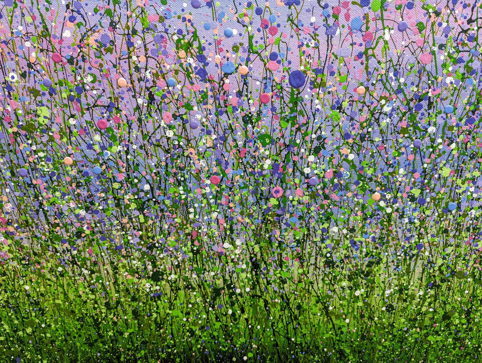 Wrapped Up In A Daydream #17, Expressionist Floral Landscape Painting, Meadows For Sale 5